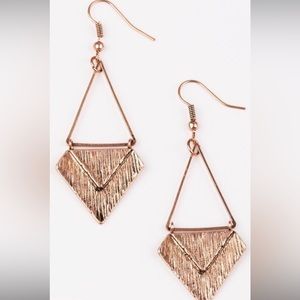 Copper paparazzi earrings